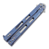 Couteau papillon Hinderer Nieves Spanto TI SW Balisong, sininen