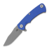 Hinderer - Project x Magnacut Clip Point Tri-Way Battle Blue, Blue G10