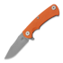 Hinderer Project x Magnacut Clip Point Tri-Way Battle Blue Orange G10 sulankstomas peilis