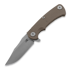 Coltello pieghevole Hinderer Project x Magnacut Clip Point Tri-Way Stonewash Bronze FDE G10