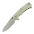 Hinderer - Project X Magnacut Sheepsfoot Stonewash Translucent Green G-10