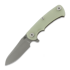 Hinderer - Project X Magnacut Sheepsfoot Working Finish Transluscent Green G-10