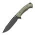 Hinderer The Ranch 3V peilis, harpoon spanto green micarta