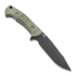 Hinderer The Ranch 3V knife, harpoon spanto green micarta