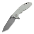 Coltello pieghevole Hinderer XM-18 3.0 Harpoon Tanto, working finish, grigio