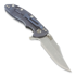 Coltello pieghevole Hinderer XM-18 3,5" bowie, black/Ti battle blue