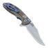 Coltello pieghevole Hinderer XM-18 3,5" Bowie Containment Series, blue/black