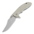Coltello pieghevole Hinderer XM-18 3,5" bowie, grey/Ti battle blue