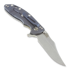 Coltello pieghevole Hinderer XM-18 3,5" bowie, grey/Ti battle blue