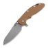 Hinderer XM-18 3.5 Gen6 Sheepsfoot sulankstomas peilis, working finish, coyote