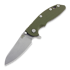 Hinderer XM-18 3.5 Gen6 Sheepsfoot sulankstomas peilis, working finish, od green