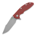 Hinderer XM-18 3,5" Harpoon Spanto sulankstomas peilis, working finish, raudona