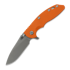 Hinderer - XM-18 3.5 Magnacut Skinny Slicer Tri-Way Working Finish, Orange G-10