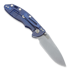 Coltello pieghevole Hinderer XM-18 3,5" Non-flipper Slicer WF, blue/Ti blue