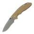 Hinderer - XM-18 3.5 Recurve Magnacut Non-Flipper Working Finish Coyote G-10