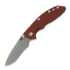 Hinderer XM-18 3.5 Recurve Magnacut Non-Flipper Working Finish Red G-10