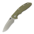 Hinderer - XM-18 3.5 Recurve Magnacut Non-Flipper Working Finish/Stonewash OD Green G-10