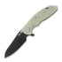 Coltello pieghevole Hinderer XM-18 3.5 Sheepsfoot, S45VN Battle Black, translucent green