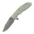 Hinderer XM-18 3.5 Skinny Harpoon Spanto sulankstomas peilis, Magnacut, Battle Blue, translucent green