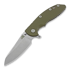 Couteau pliant Hinderer XM-18 3.5 Skinny Sheepsfoot, stonewash, vert