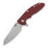 Hinderer XM-18 3.5 Skinny Sheepsfoot 折叠刀, stonewash, 红色