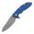 Hinderer XM-18 3.5 Skinny Sheepsfoot sulankstomas peilis, working finish, mėlyna