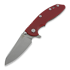 Hinderer XM-18 3.5 Skinny Sheepsfoot sulankstomas peilis, working finish, raudona