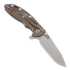 Hinderer XM-18 3,5" Slicer sulankstomas peilis, black/green G10/Ti bronze