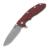 Coltello pieghevole Hinderer XM-18 3.5 Slicer, working finish, rosso