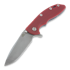Hinderer XM-18 3,5" Spanto sulankstomas peilis, maroon/Ti battle blue