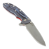 Hinderer XM-18 3,5" Spanto sulankstomas peilis, maroon/Ti battle blue