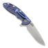 Hinderer XM-18 3,5" Spearpoint sulankstomas peilis, grey/Ti blue