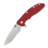 Hinderer XM-18 3.5 Tri-Way Recurve Stonewash sulankstomas peilis, Red