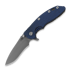 Hinderer XM-18 3.5 Tri-Way Recurve Working Finish, Blue/Black
