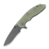 Hinderer XM-18 3.5 Tri-Way Recurve Working Finish, Translucent Green