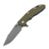 Hinderer XM-18 3.5 Tri-Way Skinny Harpoon Spanto Battle Blue sulankstomas peilis, žalia