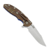 Hinderer XM-18 3.5 Tri-Way Skinny Harpoon Spanto Stonewash Bronze folding knife, blue