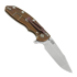 Hinderer XM-18 3.5 Tri-Way Skinny Harpoon Spanto Stonewash Bronze 折叠刀, 綠色
