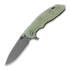 Hinderer XM-18 3.5 Tri-Way Slicer Battle Bronze, Translucent Green