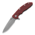 Coltello pieghevole Hinderer XM-18 3.5 Tri-Way Spearpoint, battle bronze, rosso