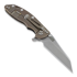 Hinderer XM-18 3,5" Wharncliffe Fatty sulankstomas peilis, Bronze Ti/Black G-10
