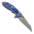 Hinderer XM-18 3,5" Wharncliffe Fatty sulankstomas peilis, sand/Ti blue