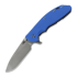 Hinderer XM-24 4.0 S45VN Slicer Hollow Tri-Way Battle Blue sulankstomas peilis, Blue G10