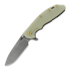 Hinderer XM-24 4.0 S45VN Slicer Hollow Tri-Way Battle Blue 折叠刀, Tlc Green G10