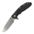 Hinderer XM-24 4.0 S45VN Slicer Hollow Tri-Way Double Anodized sulankstomas peilis, Black Micarta