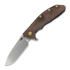 Coltello pieghevole Hinderer XM-24 4.0 S45VN Slicer Hollow Tri-Way Stonewash Blue, Burgundy Micarta