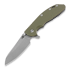 Hinderer XM-24 4.0 Tri-Way Sheepsfoot sulankstomas peilis, working finish, žalia