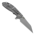 Hinderer XM-24 4" Wharncliffe sulankstomas peilis, working finish TI, juoda