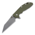 Coltello pieghevole Hinderer XM-24 4" Wharncliffe, working finish TI, verde
