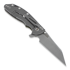 Hinderer XM-24 4" Wharncliffe sulankstomas peilis, working finish TI, žalia